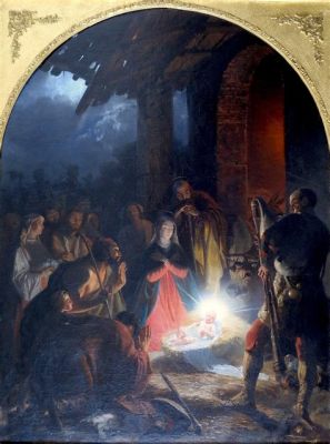  The Adoration of the Shepherds 充滿神聖光輝的靜謐之美